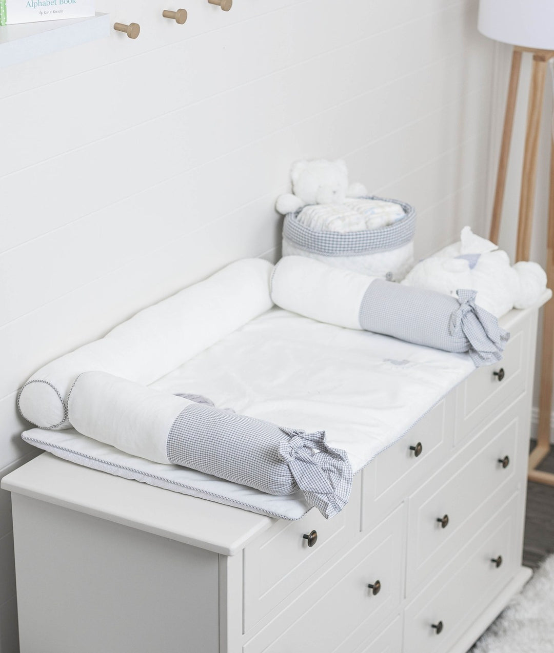 4pc Change Mat Set | Grey & White