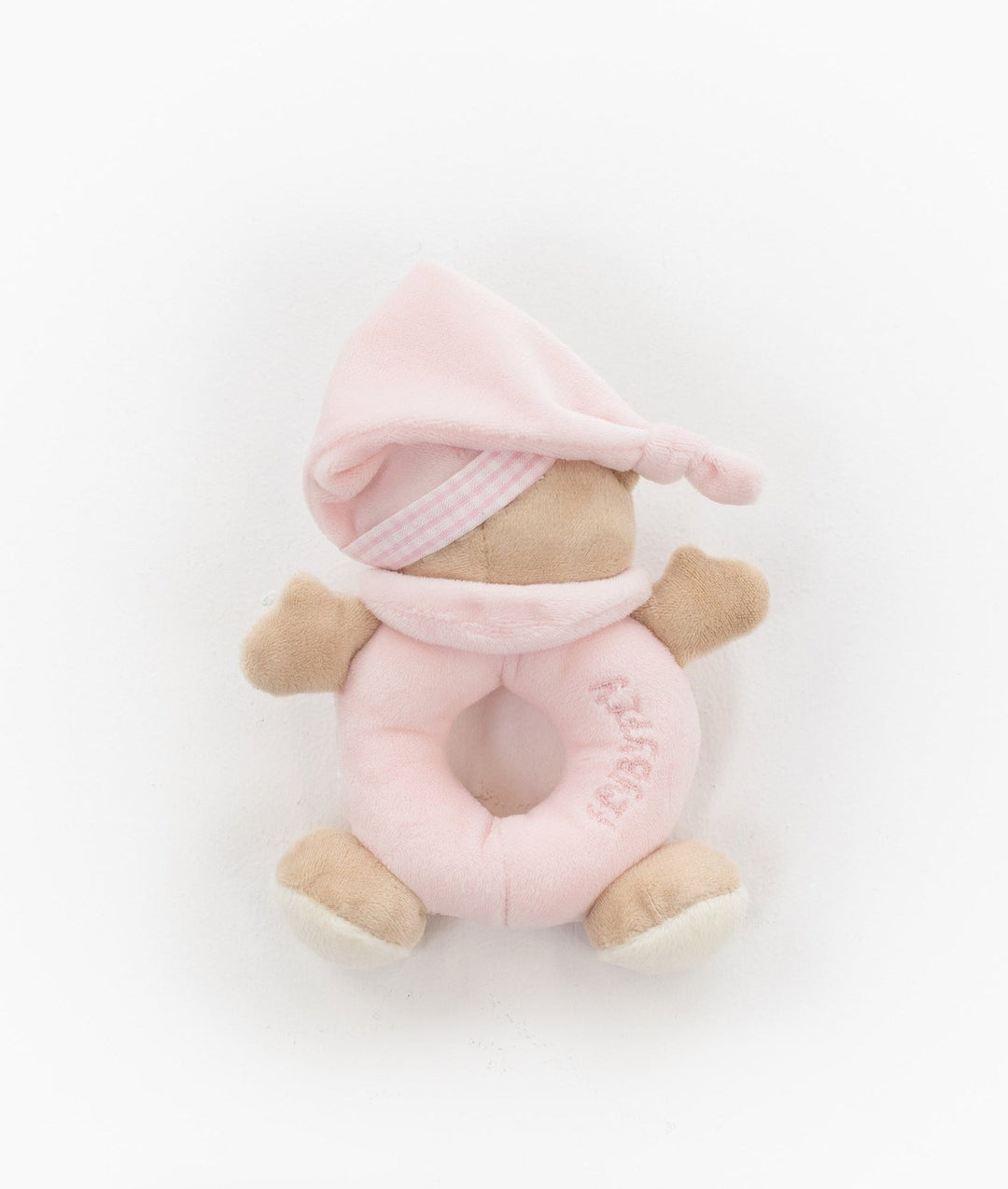 Bear Towel & Rattle Set - Pink