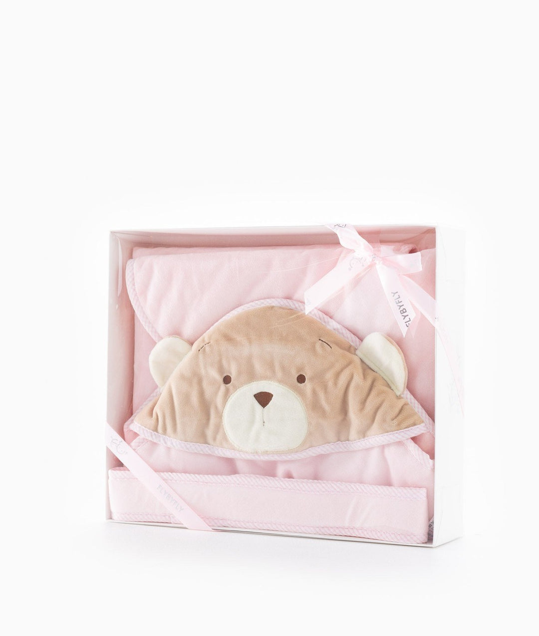 Soft hooded baby wrap in pink