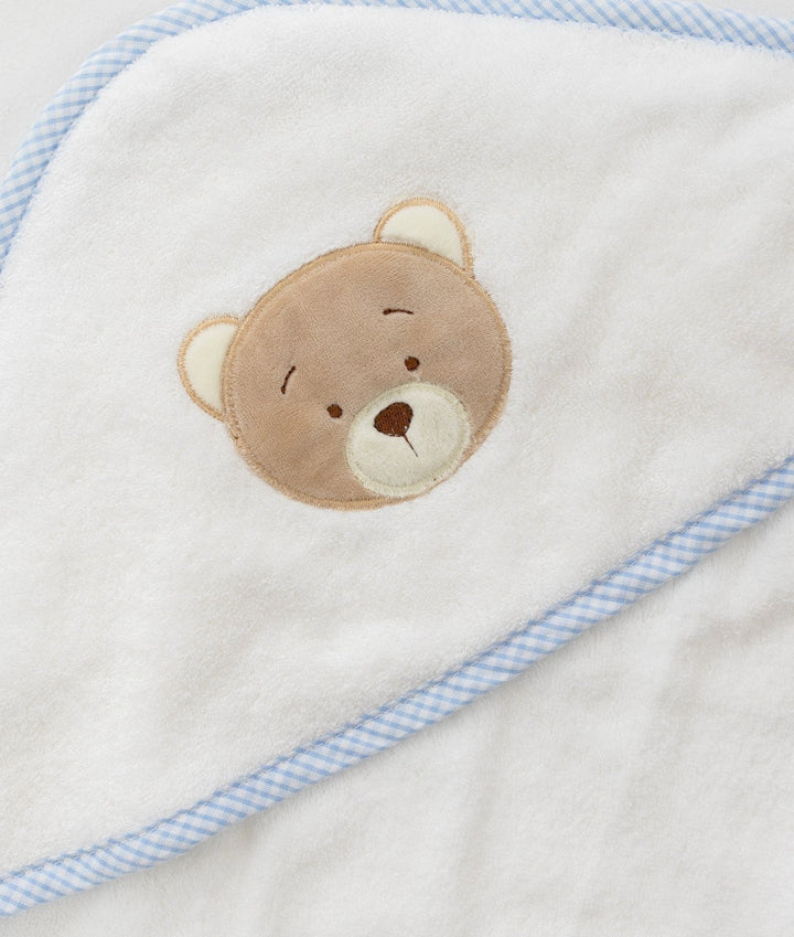 Hooded Towel with Mitt & Toy - Blue