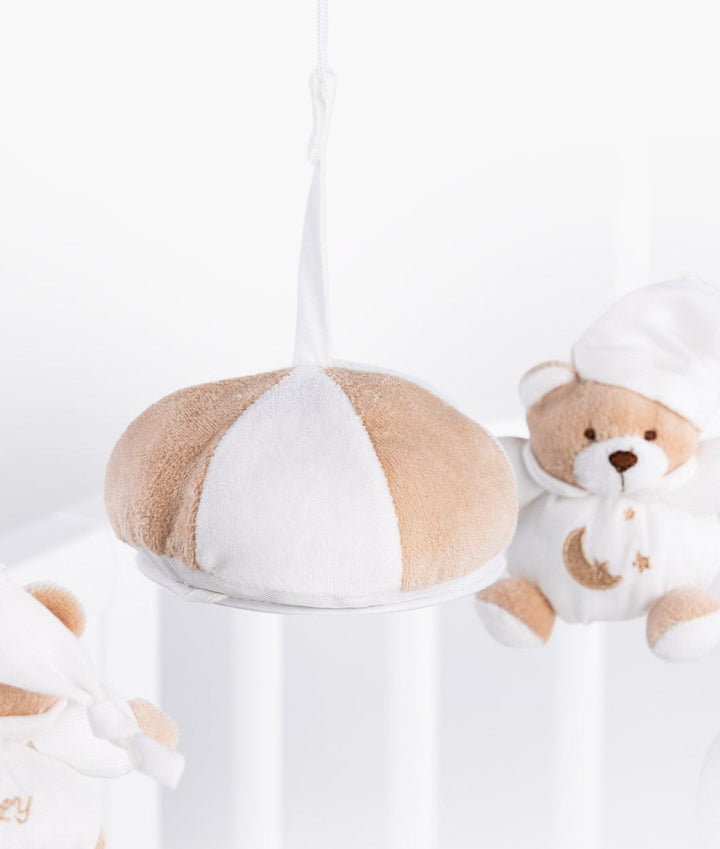 Bear musical mobile with moon and stars