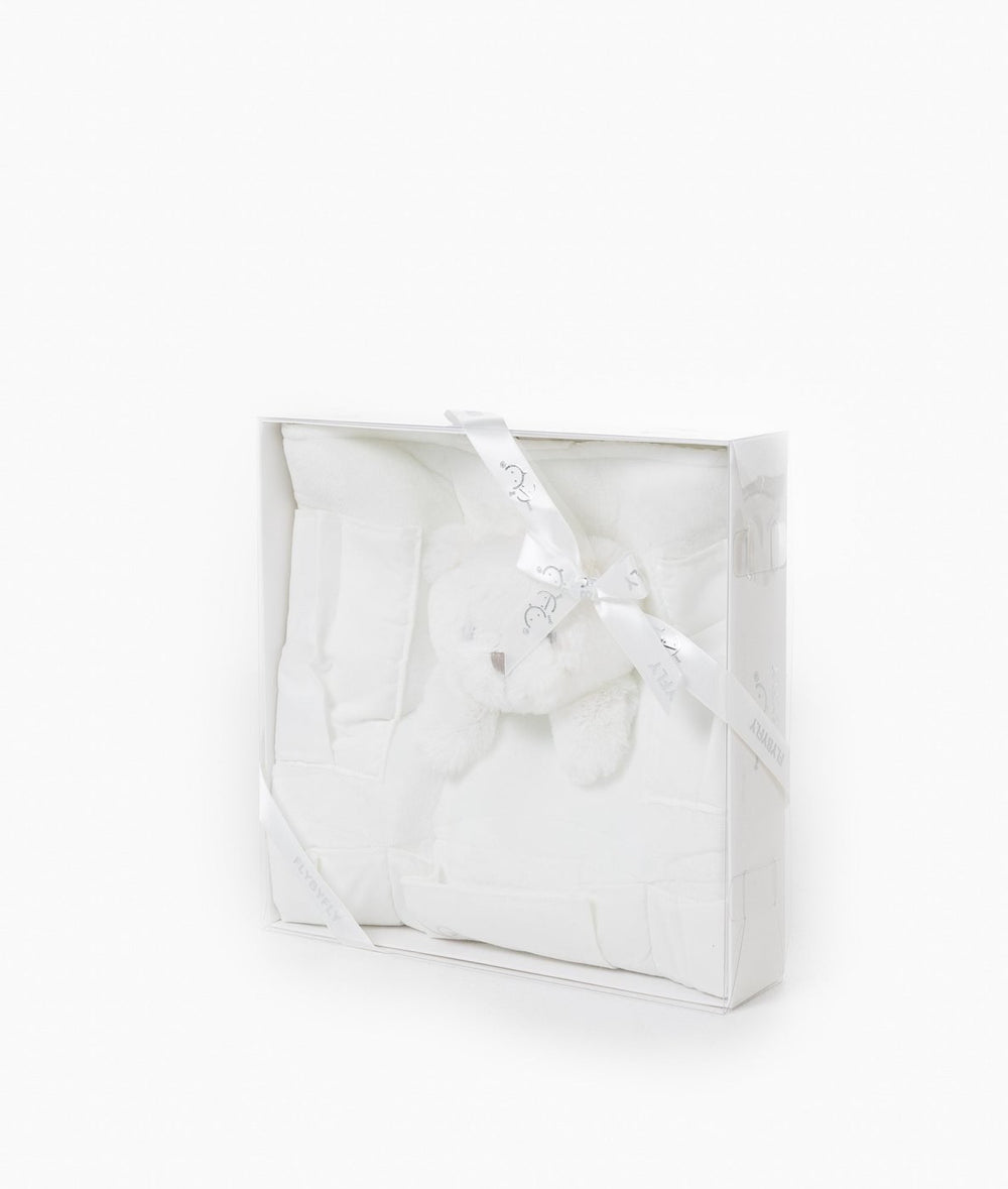Baby nursery organiser in white and grey