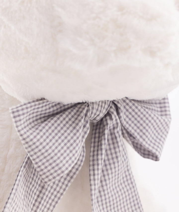 White and grey rocking teddy bear for toddlers and kids