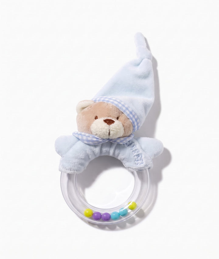 Baby Bear Rattle in Blue by FlyByFly