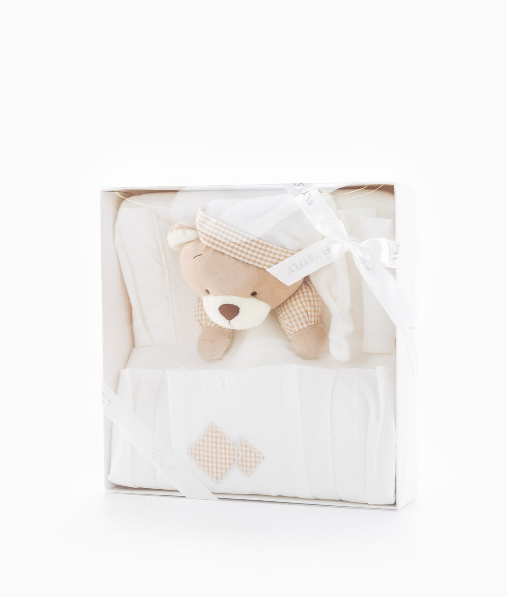 Baby nursery organiser in white and beige