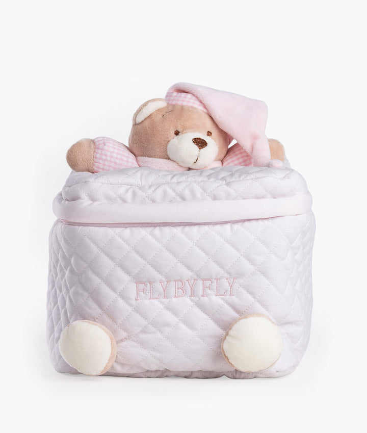 Baby organiser bag for nursery in pink