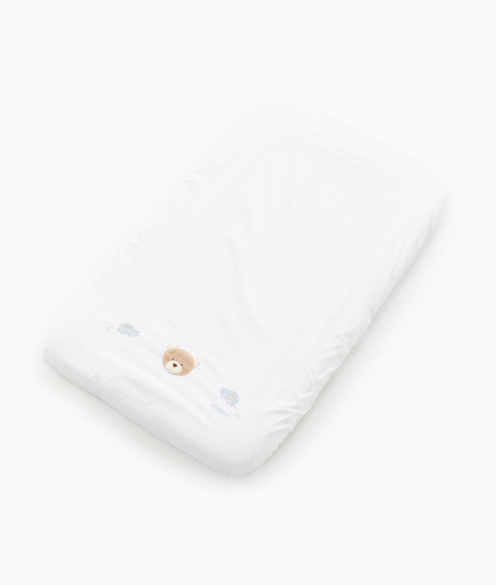 Blue baby bassinet bedding