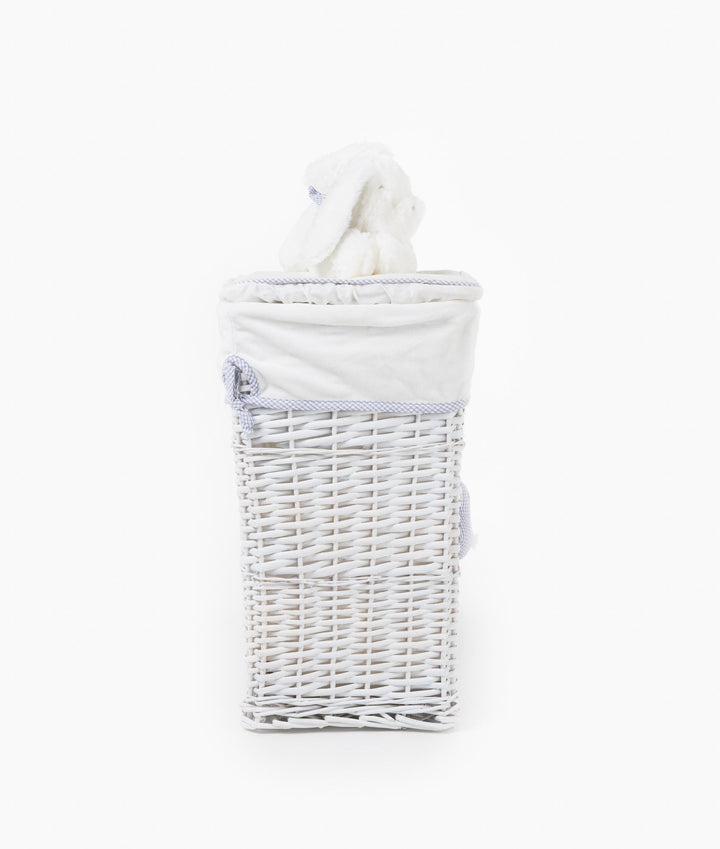 White and grey bunny square basket set