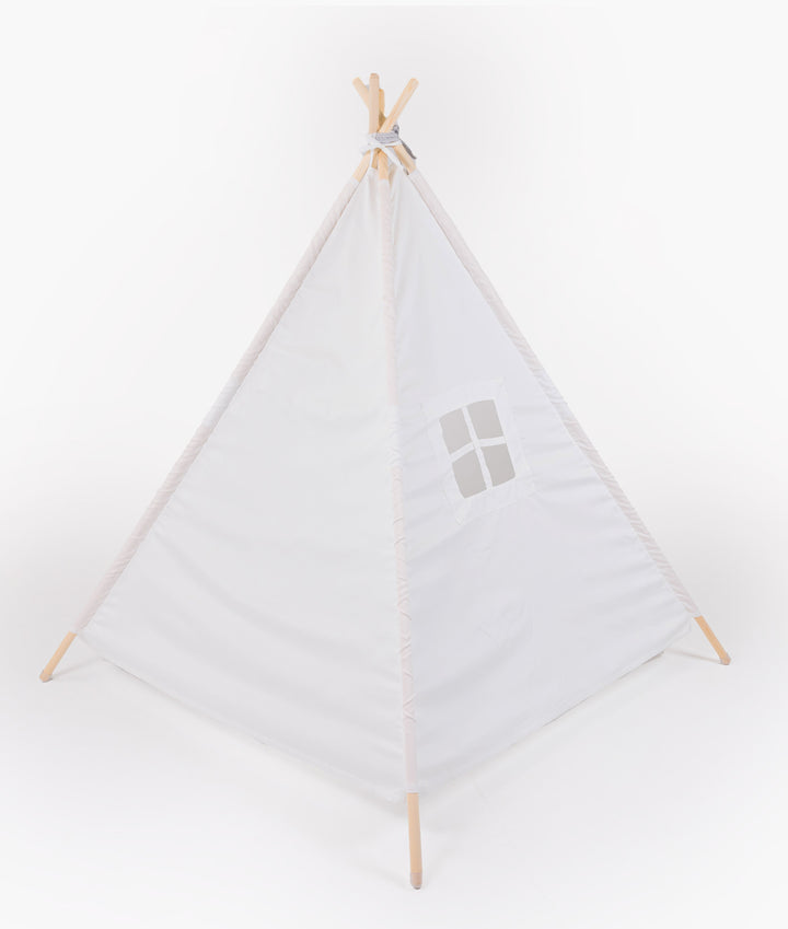 White kids teepee tent for nursery and playroom