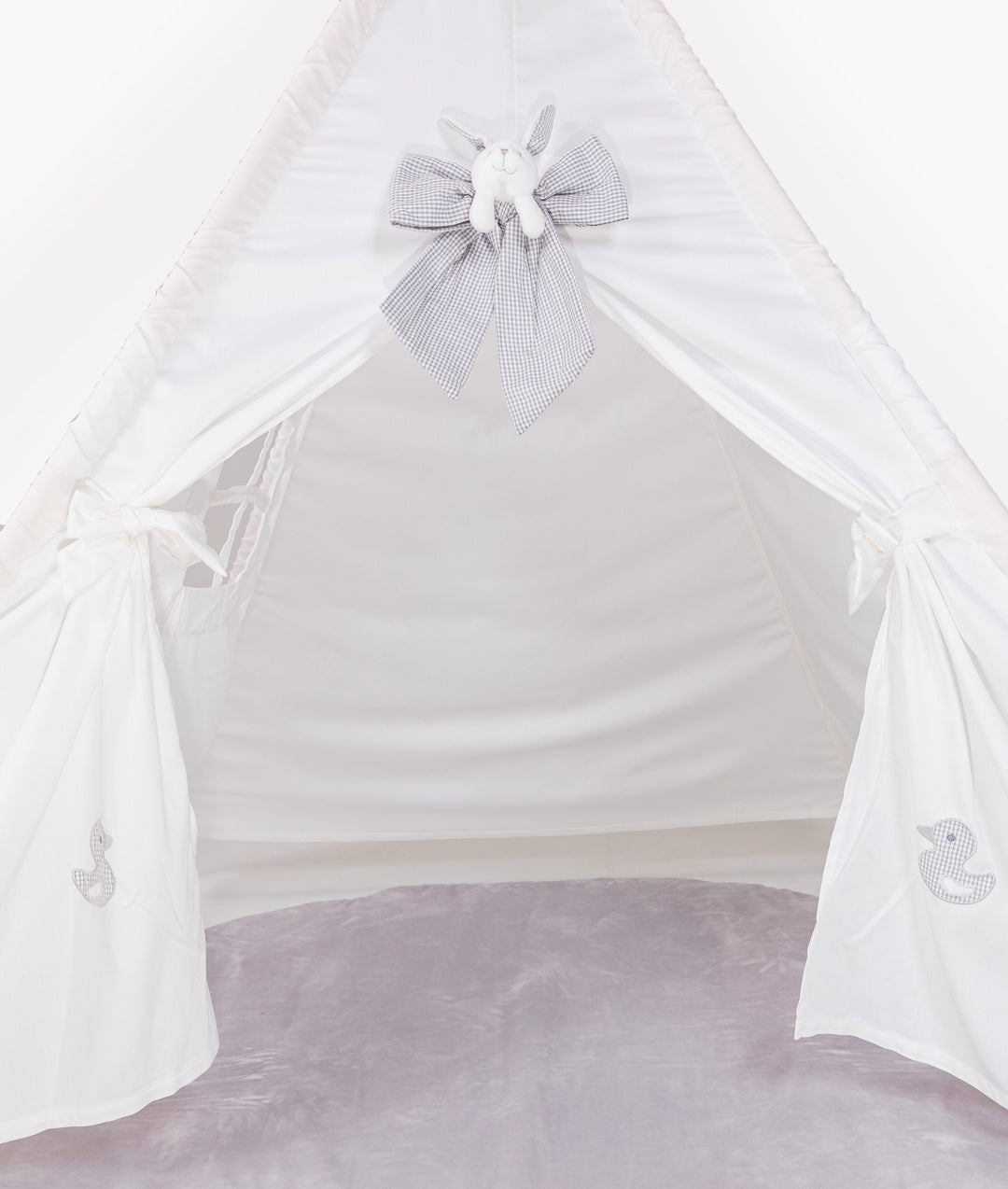 White kids teepee tent for nursery and playroom