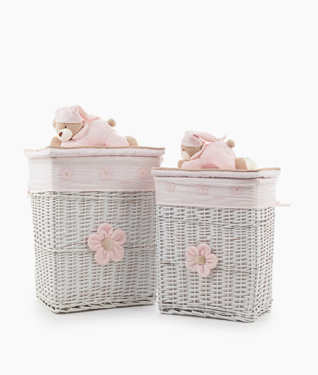 Pink square storage basket set