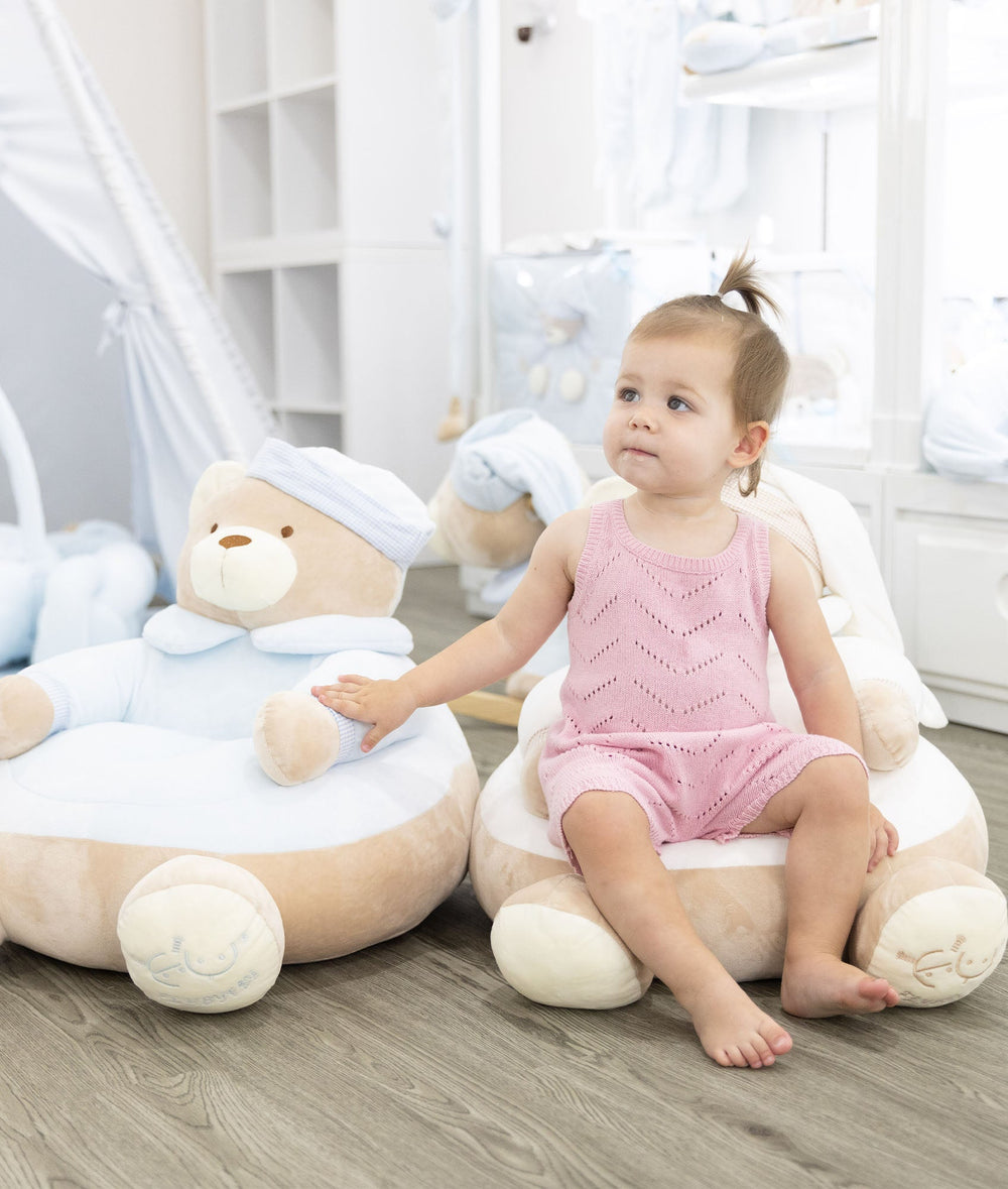 Blue cuddle chair for babies and toddlers
