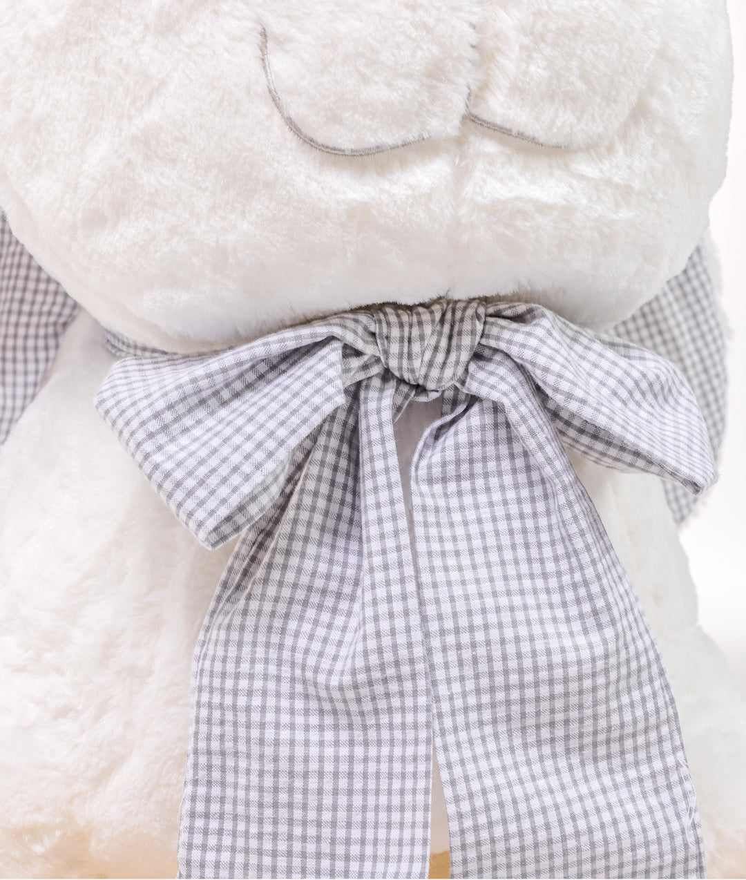 Soft rocking bunny with wooden rocker base