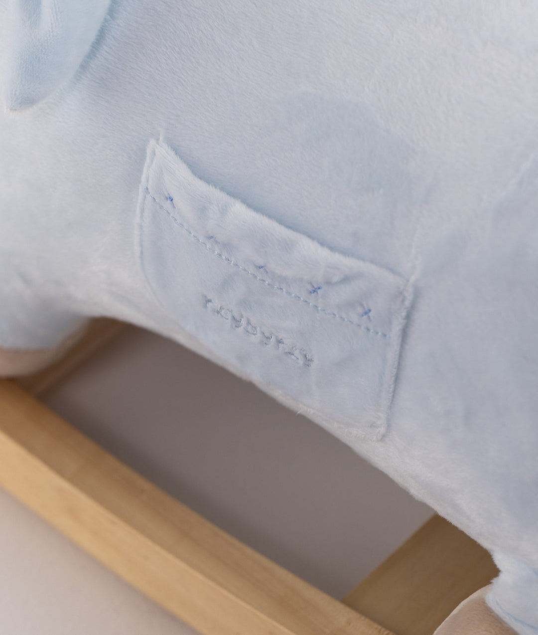 Blue rocking teddy bear for toddlers