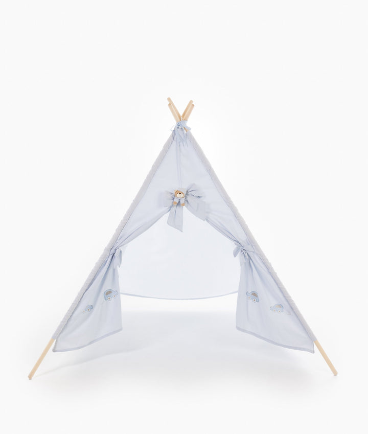 Blue kids teepee tent for nursery and playroom
