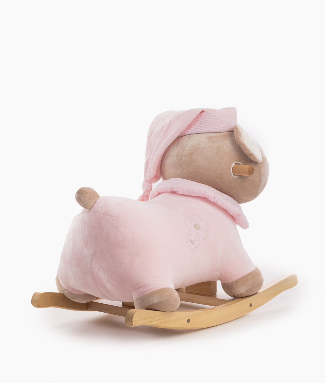 Soft pink rocking teddy bear
